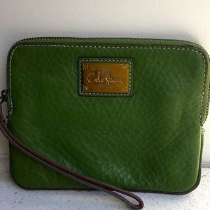 Vintage Cole Haan Pebbled Leather Wrist Pouch